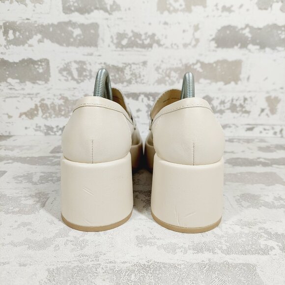 NEW Dolce Vita Yanni Platform Penny Ivory Leather Loafer i240 - Picture 6 of 12